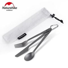 Bộ Dao – Muỗng – Dĩa Titanium Naturehike NH19T011-D siêu nhẹ