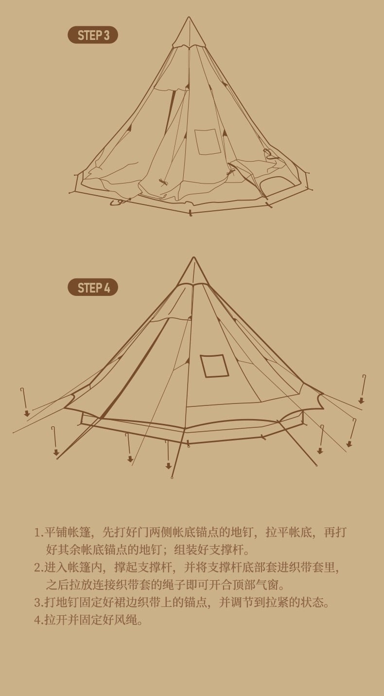 Lều Mông Cổ Naturehike NH20ZP005-2 hệ Glamping
