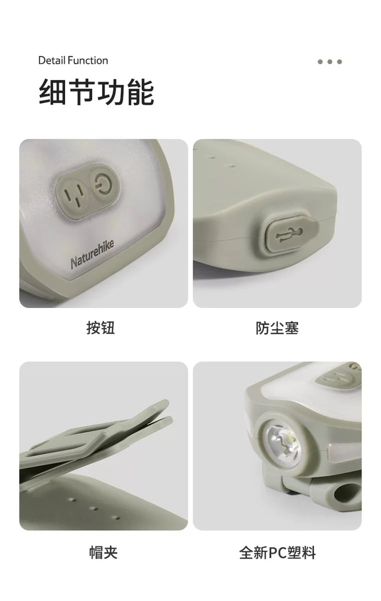 Đèn pin kẹp mũ Naturehike NH21ZM013 đa năng, siêu sáng
