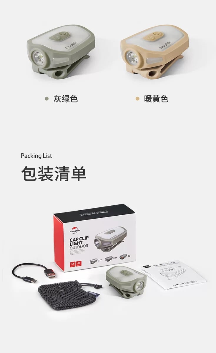 Đèn pin kẹp mũ Naturehike NH21ZM013 đa năng, siêu sáng