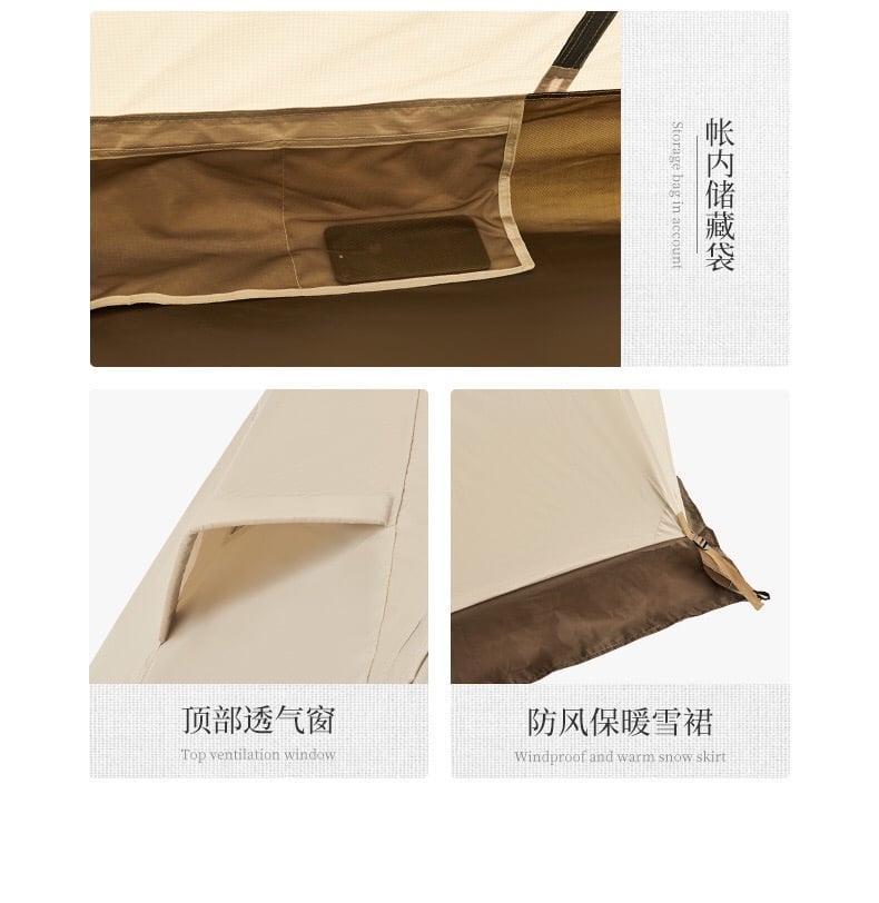 Lều 4 người Glamping Naturehike NH21ZP009-2 - Mẫu 2022