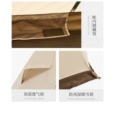 Lều 4 người Glamping Naturehike NH21ZP009-2 - Mẫu 2022