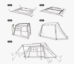 Lều 4 người Glamping Naturehike NH21ZP009-2 - Mẫu 2022
