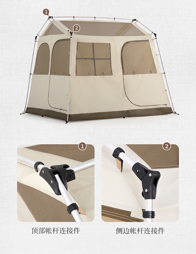 Lều 4 người Glamping Naturehike NH21ZP009-2 - Mẫu 2022