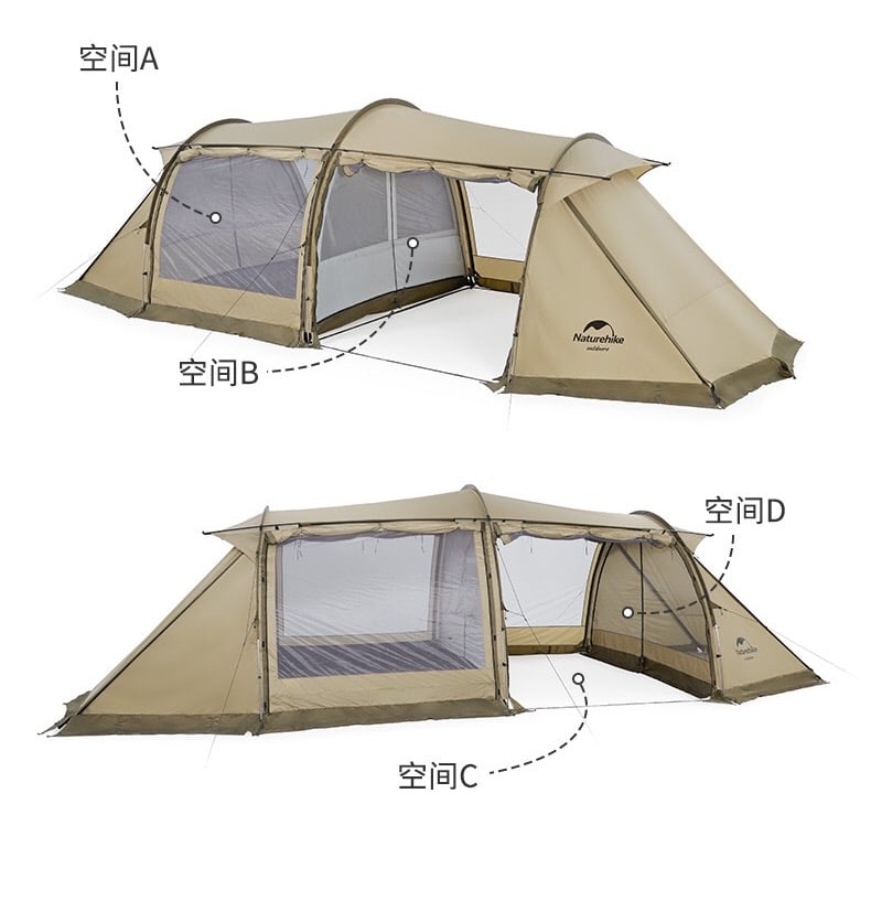 Lều cắm trại Glamping 04 - 06 người Naturehike NH22YW004
