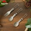 Bộ dụng cụ ăn uống Titanium Naturehike NH19C001-J gấp gọn 5 món