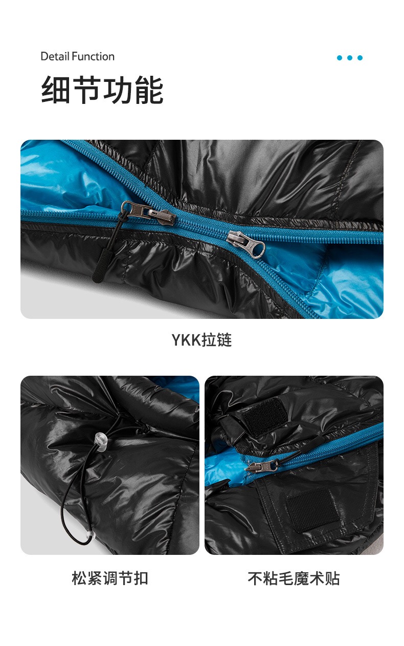 Túi ngủ lông vũ Naturehike NH19W400-Z mang đi Trekking, leo núi