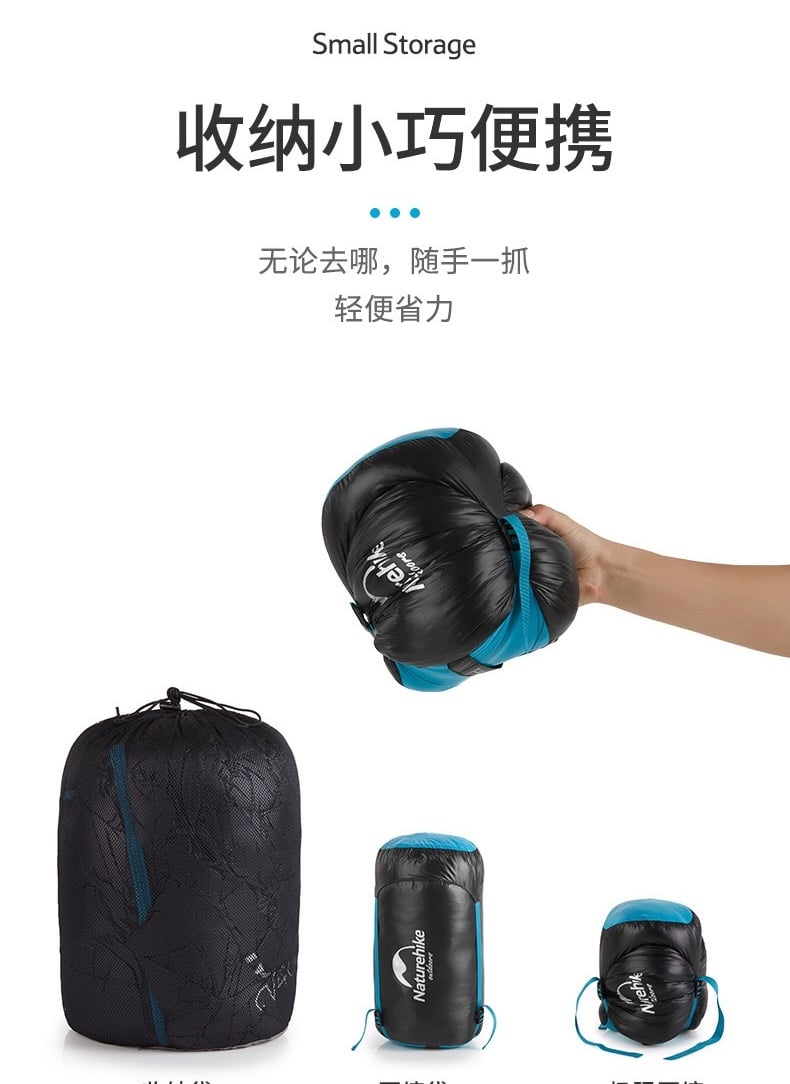 Túi ngủ lông vũ Naturehike NH19W400-Z mang đi Trekking, leo núi