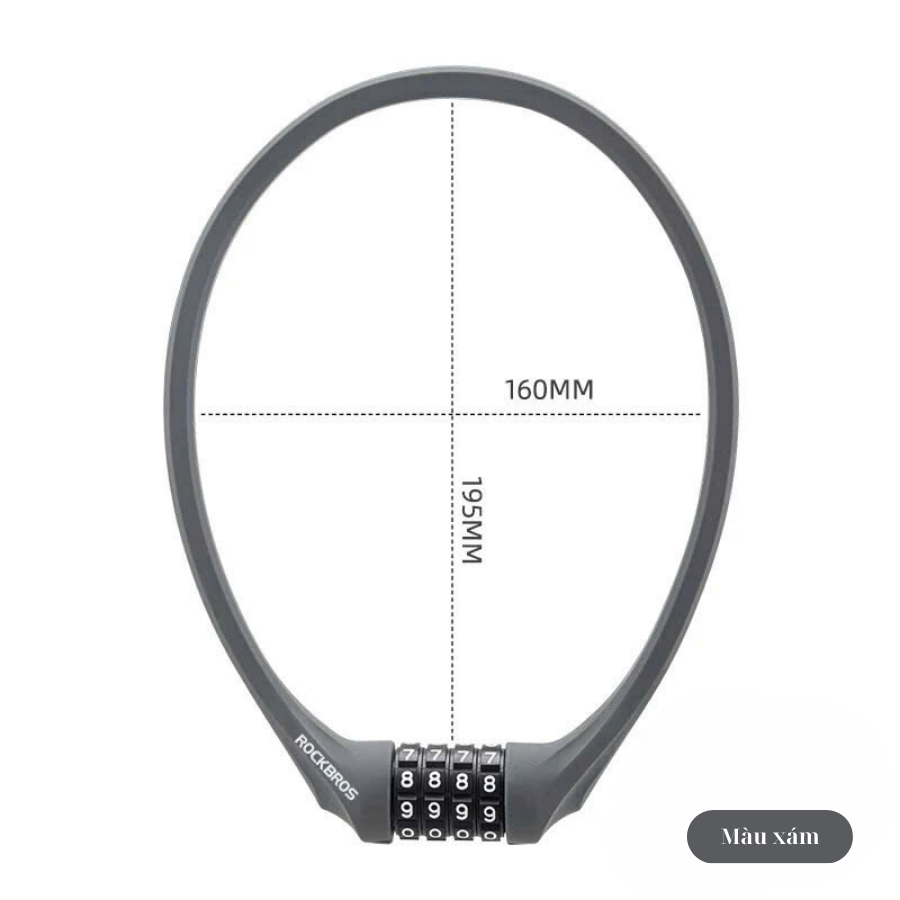 Khoá dây Silicon siêu bền Rockbros 3220003