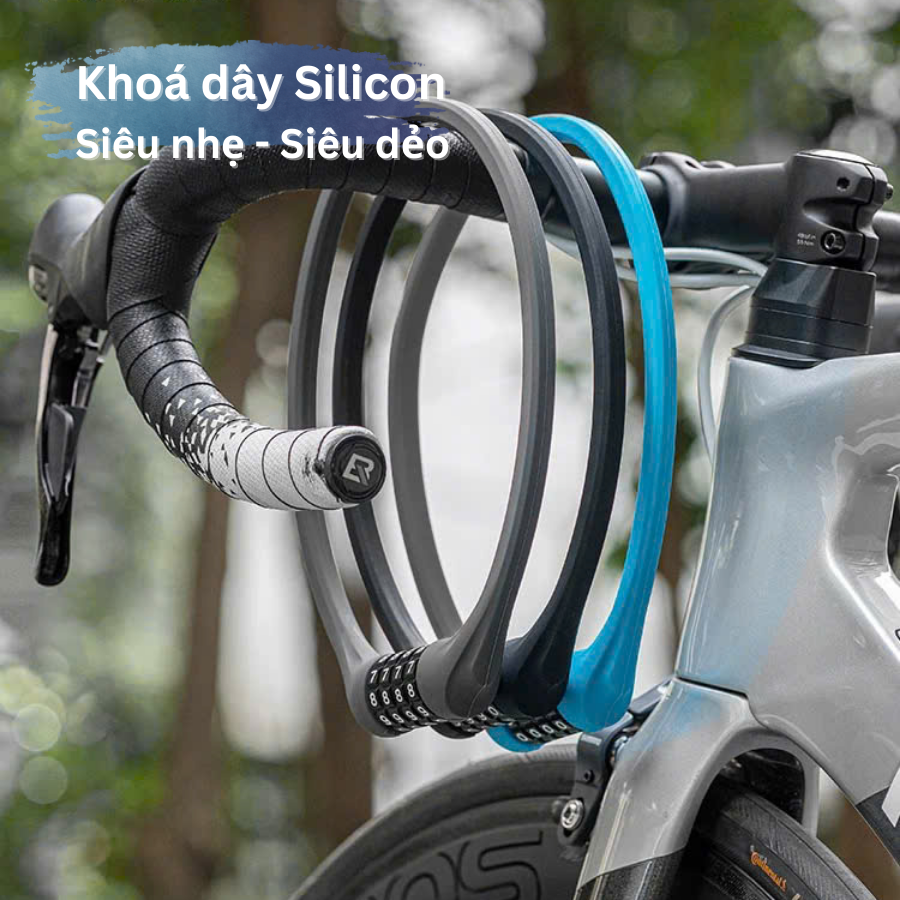 Khoá dây Silicon siêu bền Rockbros 3220003