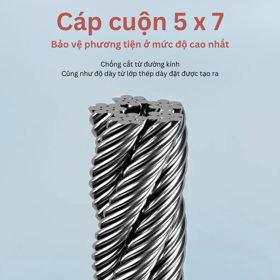 Khoá dây mã 5 số cao cấp RKS507-BK
