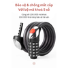 Khoá dây mã 5 số cao cấp RKS507-BK