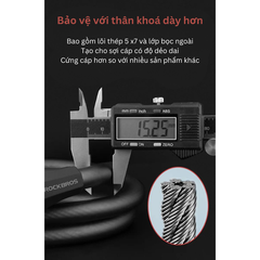 Khoá dây mã 5 số cao cấp RKS507-BK