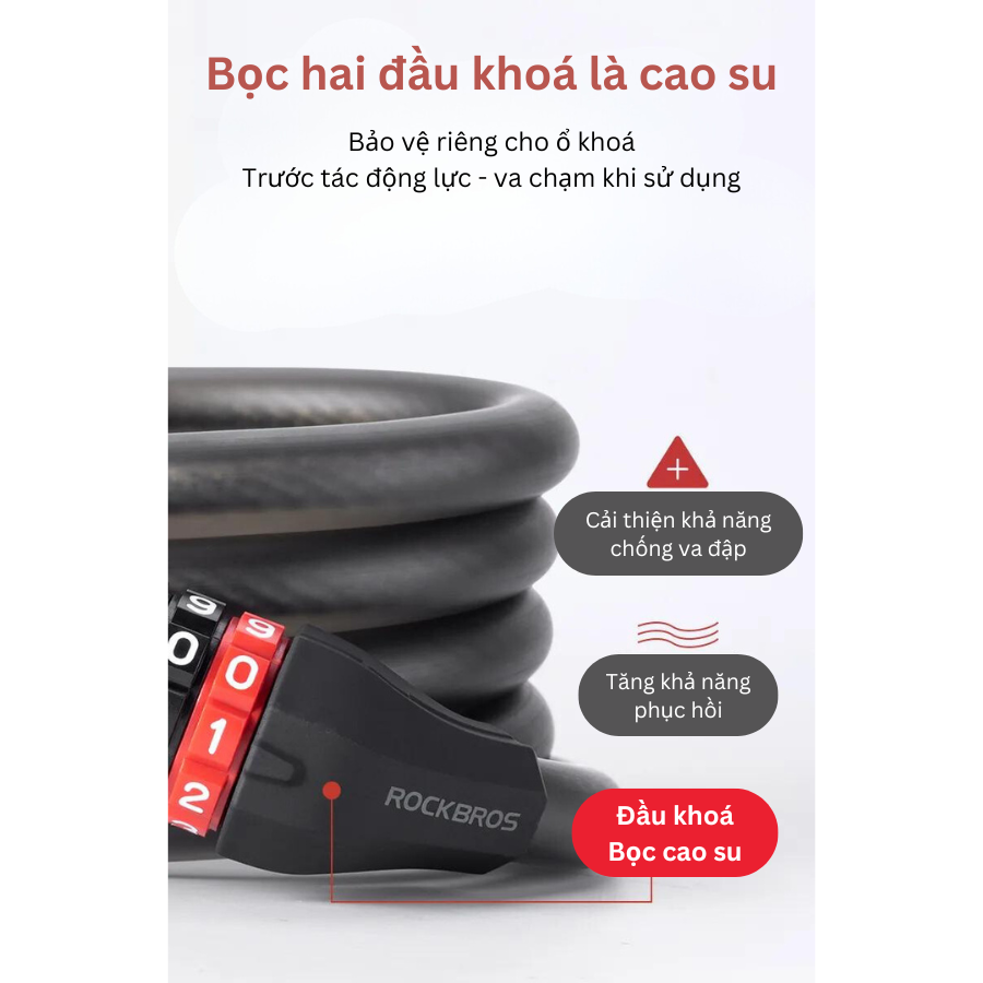 Khoá dây mã 5 số cao cấp RKS507-BK