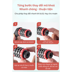 Khoá dây mã 5 số cao cấp RKS507-BK