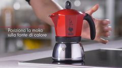 Bình đựng cà phê Moka Induction BCM-4922 màu đỏ bắt mắt