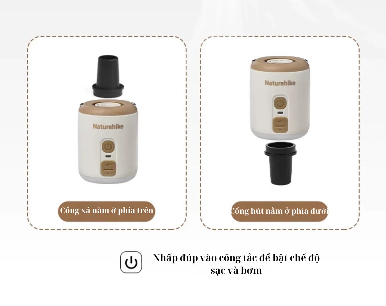 Bơm cầm tay mini Naturehike CNK2300DQ022 đa năng