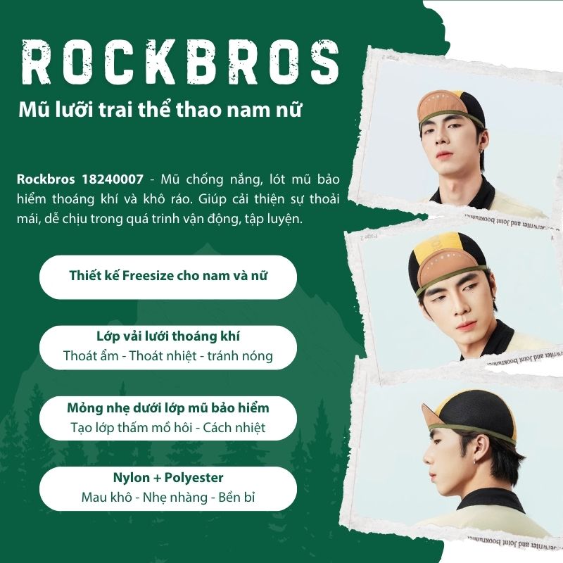 Mũ lưỡi trai - Mũ lót đạp xe đa năng Rockbros 18240007