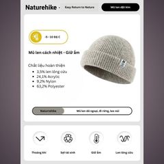 Mũ len đi rừng - leo núi - dã ngoại Naturehike CYY2341LF015