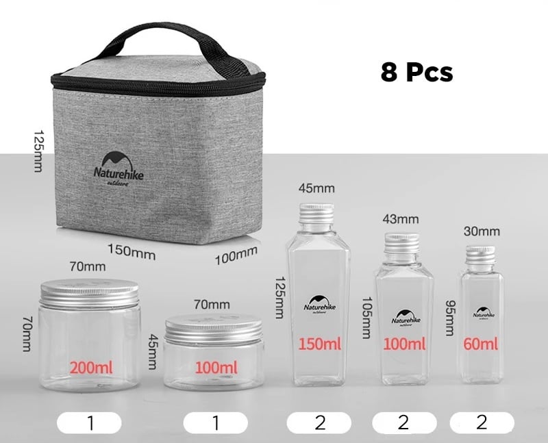 Bộ đựng gia vị 8 món Naturehike NH19T002-P