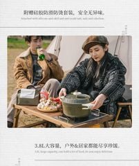 Nồi gang tráng men Naturehike NH20CJ021 mang đi cắm trại