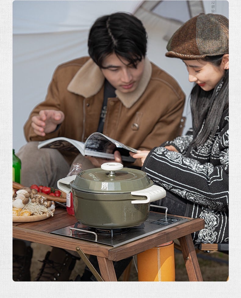 Nồi gang tráng men Naturehike NH20CJ021 mang đi cắm trại