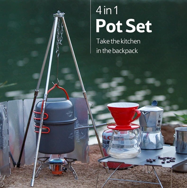 Nồi hợp kim nhôm Naturehike NH18T018-G mang đi dã ngoại