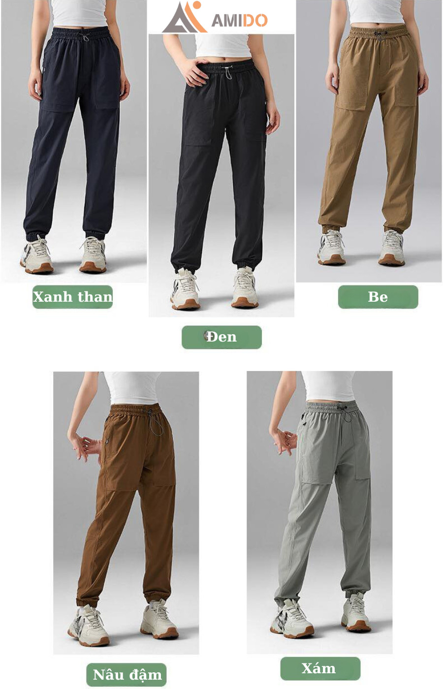 Jogger thể thao nam nữ Amido ZKK-03