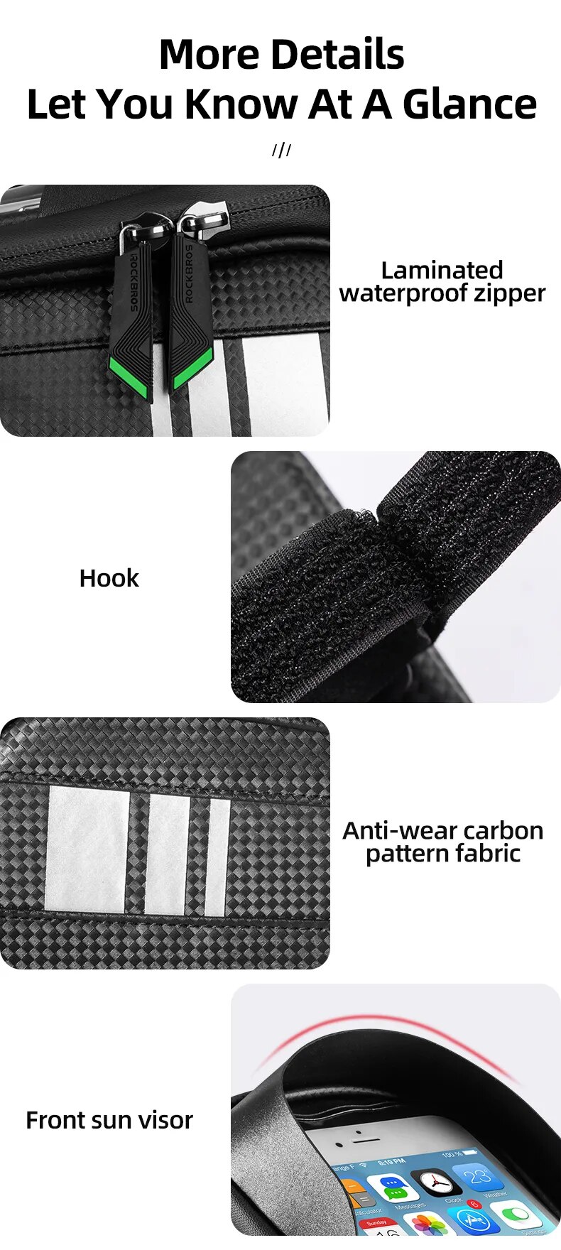 Túi đựng đồ đi đạp xe Rockbros 017BK