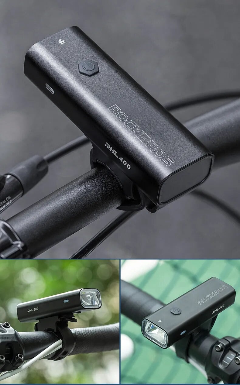 Đèn pin siêu nhẹ Rockbros RHL400LM cho xe đạp
