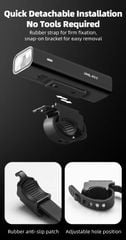 Đèn pin xe đạp siêu sáng Rockbros RHL800