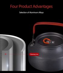 Siêu đun nước nhôm Naturehike NH17C020-H du lịch - cắm trại