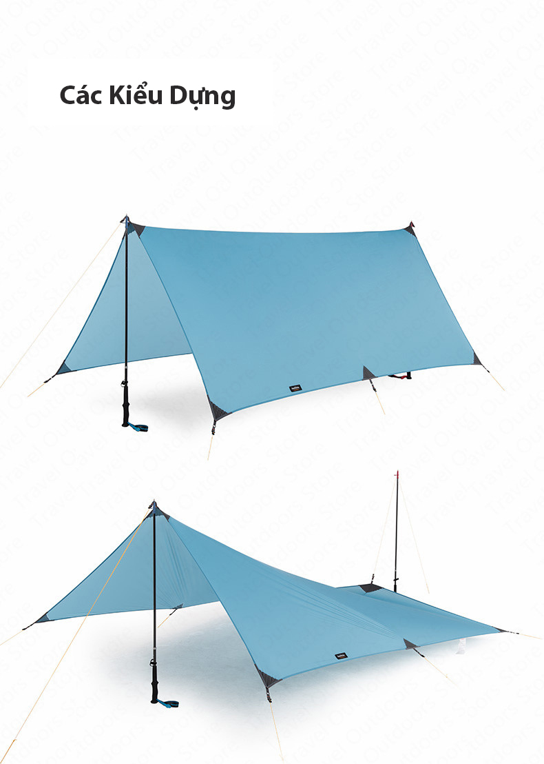 Tấm tăng cá nhân Naturehike NH19T001-M siêu nhẹ - Đi rừng, leo núi