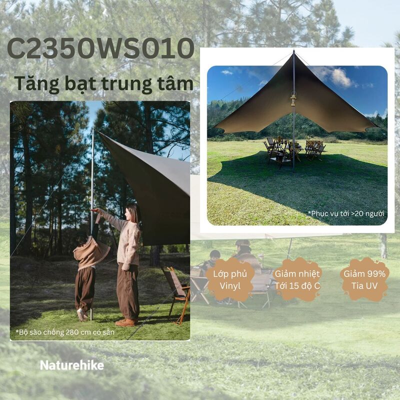 Tăng trung tâm cắm trại Naturehike C2350WS010