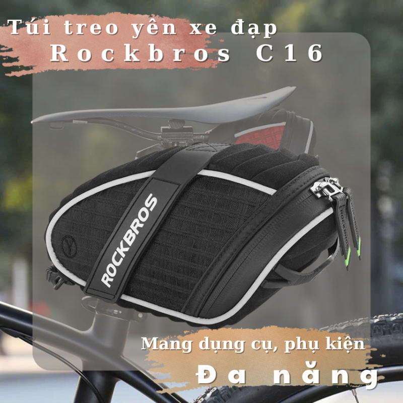 Túi treo yên sau xe đạp chống Shock Rockbros C16-Series