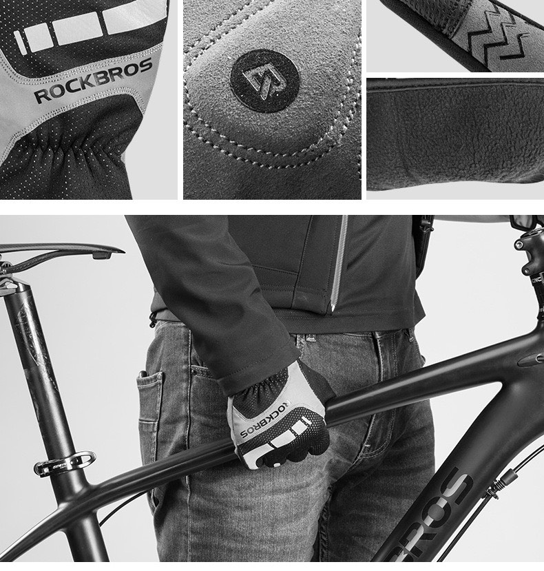 Găng tay dài ngón xe đạp Rockbros S173BGR