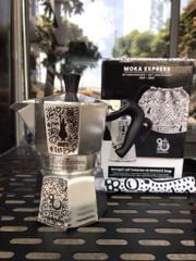 Ấm pha cà phê Moka Bialetti Express 3 CUP - Phiên bản kỷ niệm 90 năm