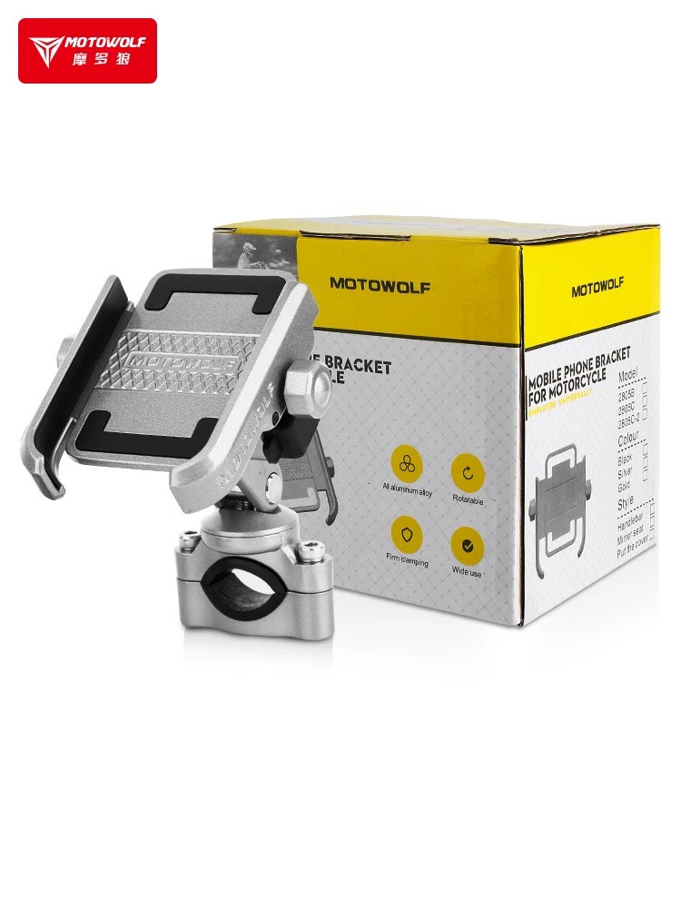 Giá giữ điện thoại chống rung Motowolf MDL2805B - Không có sạc