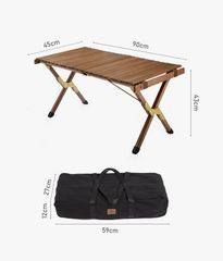 Bàn cắm trại gỗ óc chó Naturehike NH19JJ009