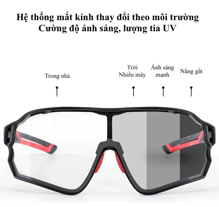 Kính mắt thể thao siêu nhẹ Rockbros