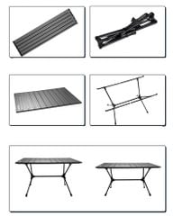 Bàn nhôm mặt cuộn siêu nhẹ Campingmoon T-520