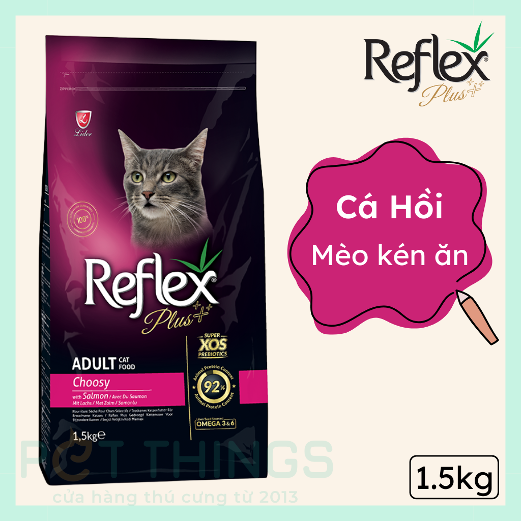 Reflex Plus Choosy Adult Cat Thức Ăn Hạt Cho Mèo Kén Ăn 1.5Kg