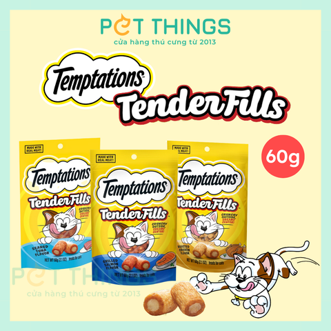 Bánh Thưởng Cho Mèo Temptations Mỹ Tender Fills 60g