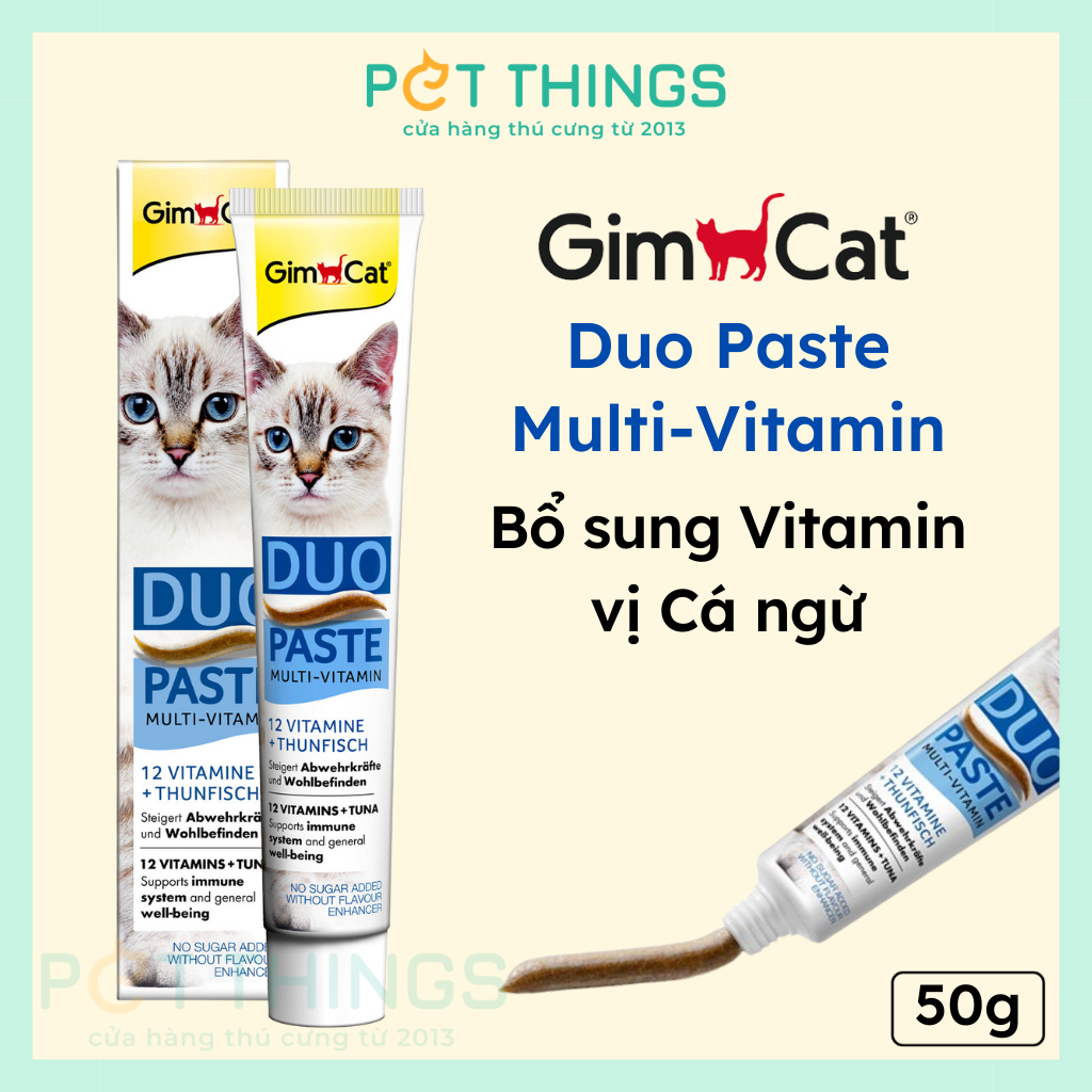 Gel Dinh Dưỡng Bổ Sung Vitamin Cho Mèo GimCat Duo Paste Multi-Vitamin 50g