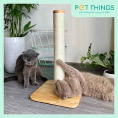 Trụ Cào Móng MOZZY Cho Mèo từ thừng dứa sisal trắng tự nhiên