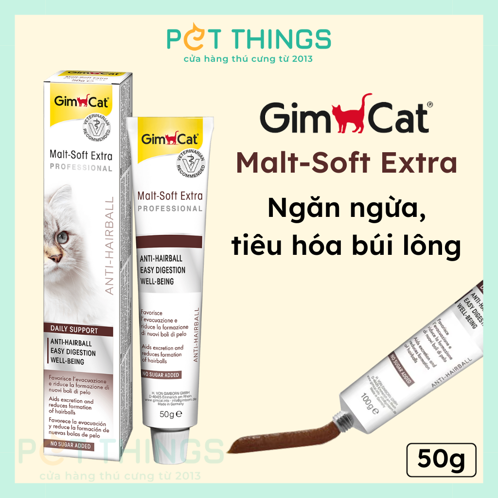 GimCat Malt-Soft Paste Extra Gel Tiêu Búi Lông Cho Mèo 50g