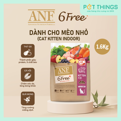 Thức Ăn Hạt ANF 6 Free+ Indoor Kitten Cho Mèo Con, Túi 1.6kg