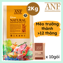 Hạt khô mèo trưởng thành ANF Cat 6 Free Natural Indoor Adult