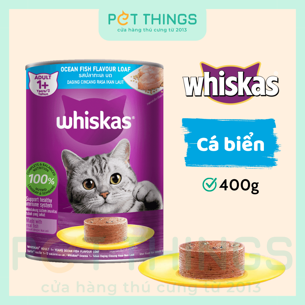 Pate Lon Cho Mèo Whiskas Oceanfish Loaf 400g