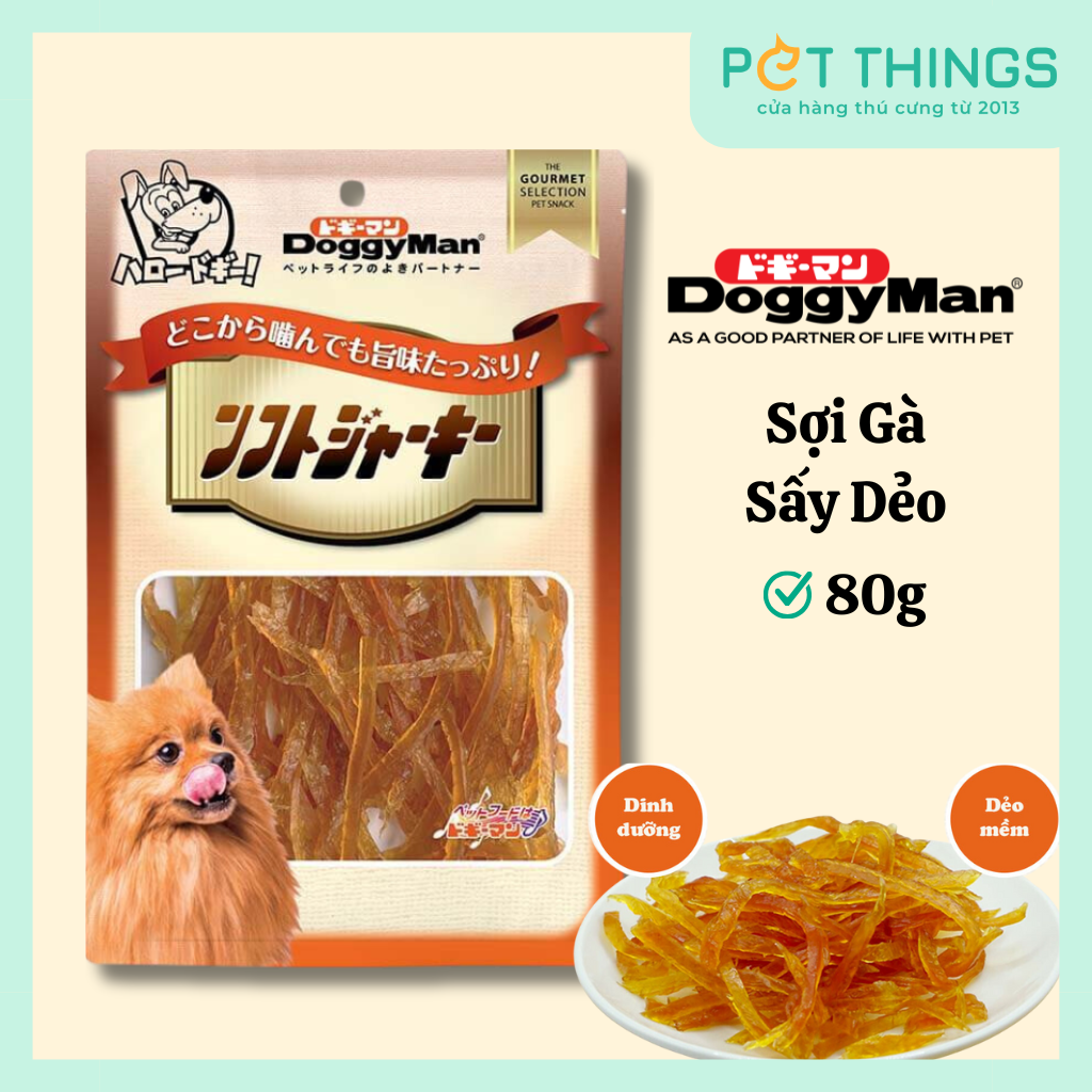 DoggyMan Sợi gà sấy dẻo 80g